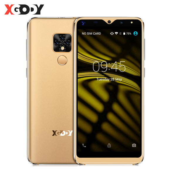 XGODY Smartphone Android 9.0 5.5 Inch Small Screen Face ID Cellphone 1GB 8GB MTK6580 Quad Core 5MP Mate 20 Mini 3G Mobile Phones