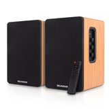 80W 2.0 HiFi Speaker Bookshelf Bluetooth 4.5 Inch Home Theater System Loudspeaker Wood Music Speakers For TV Computer Soundbar